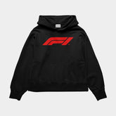 Red F1 Classic Oversized Black Hoodie